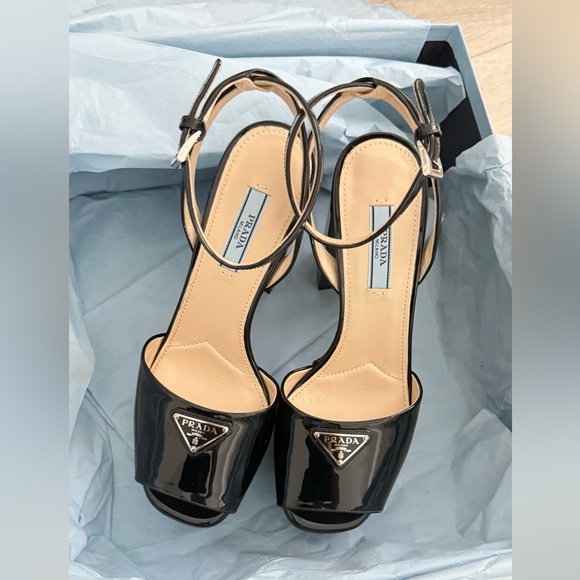 Prada Black Patent Leather Platform Heels - Picture 7 of 11